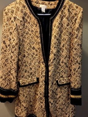 Chico's Embellished Tapestry Jacket – Size 2